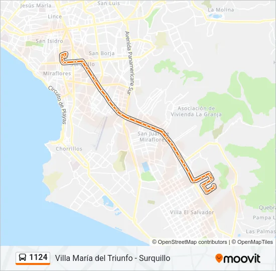 1124 Bus Line Map