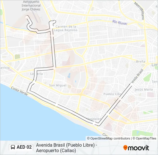 AED 02 Bus Line Map