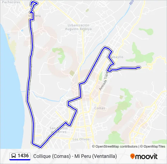 1436 Bus Line Map