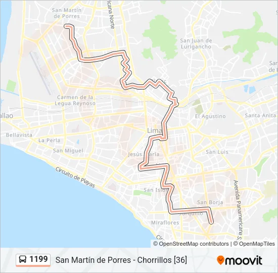1199 Bus Line Map