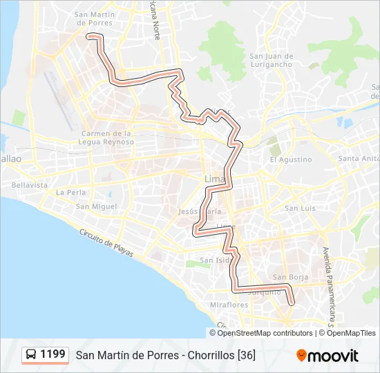 1199 Bus Line Map