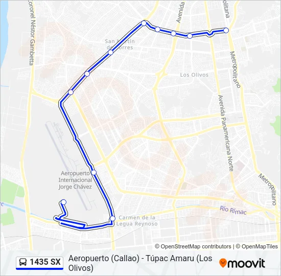 1435 SX Bus Line Map