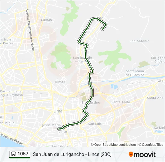 1057 Bus Line Map