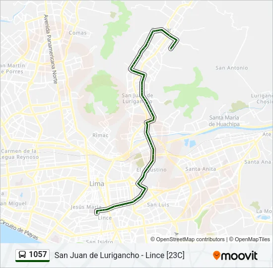 1057 Bus Line Map