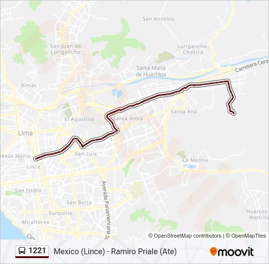 1221 Bus Line Map