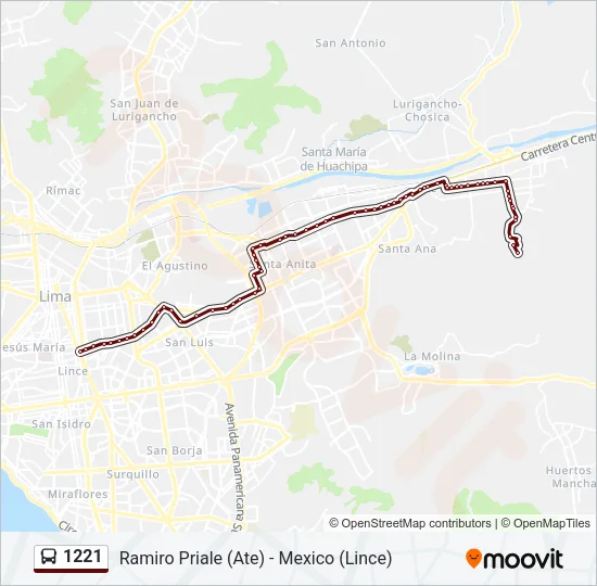 1221 Bus Line Map