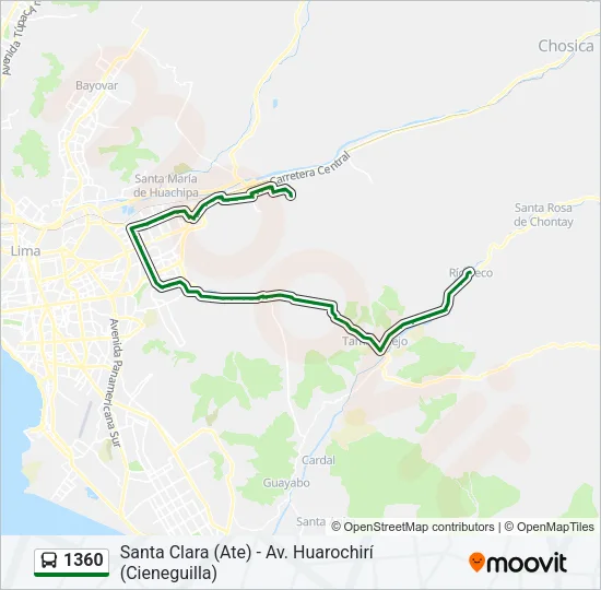 1360 Bus Line Map