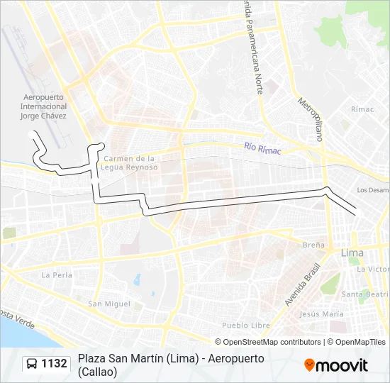 1132 Bus Line Map