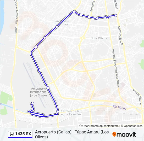 1435 SX Bus Line Map