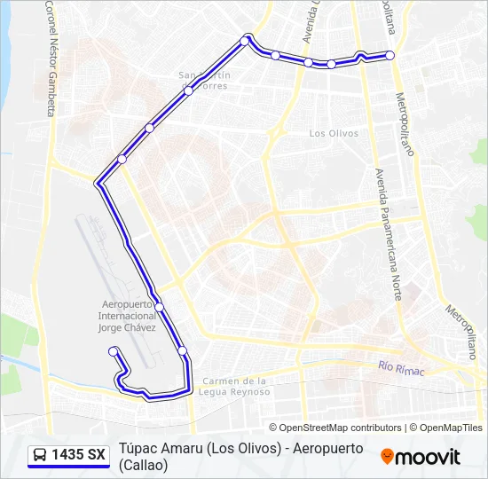 1435 SX Bus Line Map