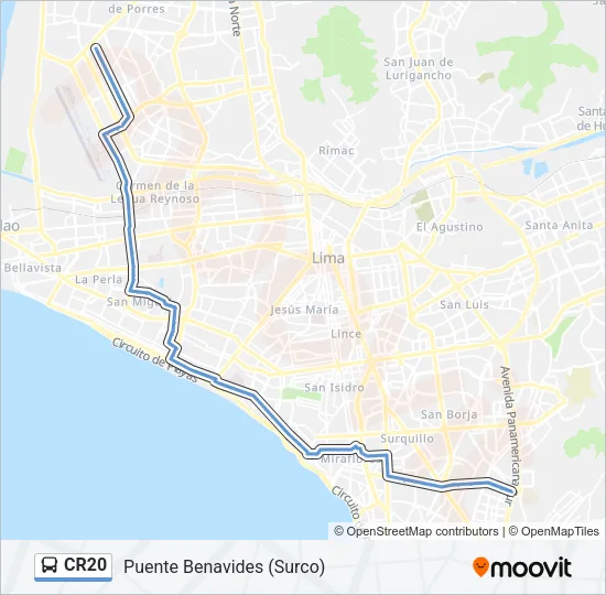 CR20 Bus Line Map