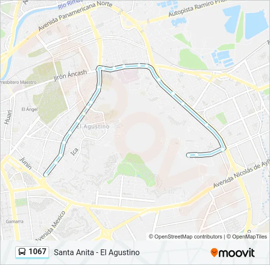 1067 Bus Line Map