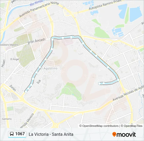 1067 Bus Line Map