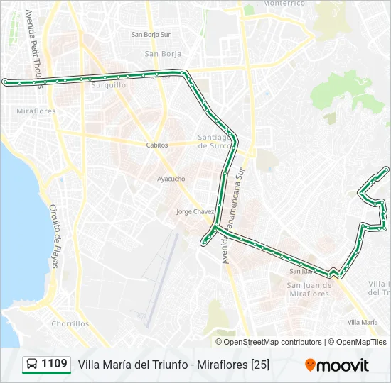 1109 Bus Line Map