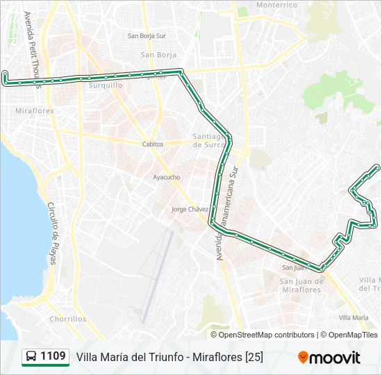 1109 Bus Line Map