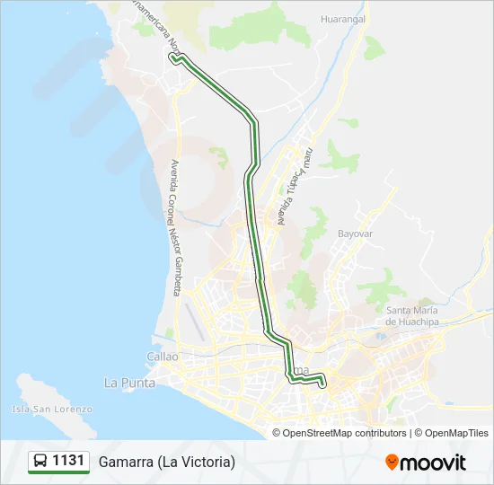 1131 Bus Line Map