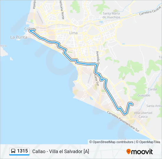 1315 Bus Line Map