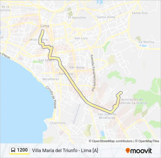 1200 Bus Line Map