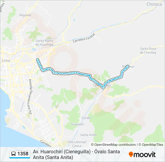 1358 Bus Line Map
