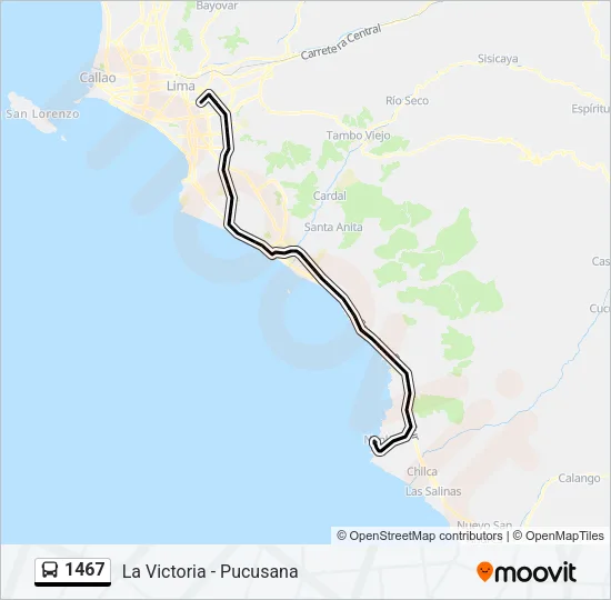 1467 Bus Line Map