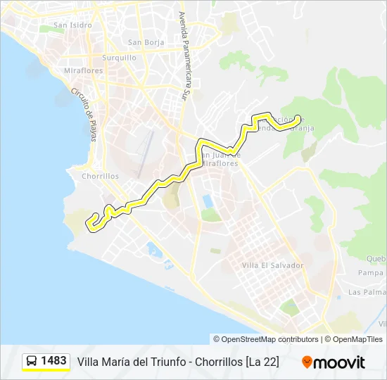 1483 Bus Line Map