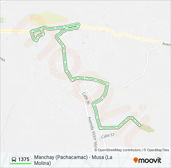 1375 Bus Line Map
