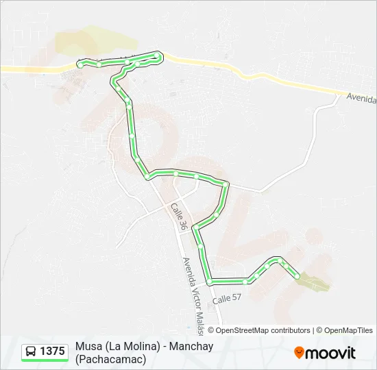 1375 Bus Line Map