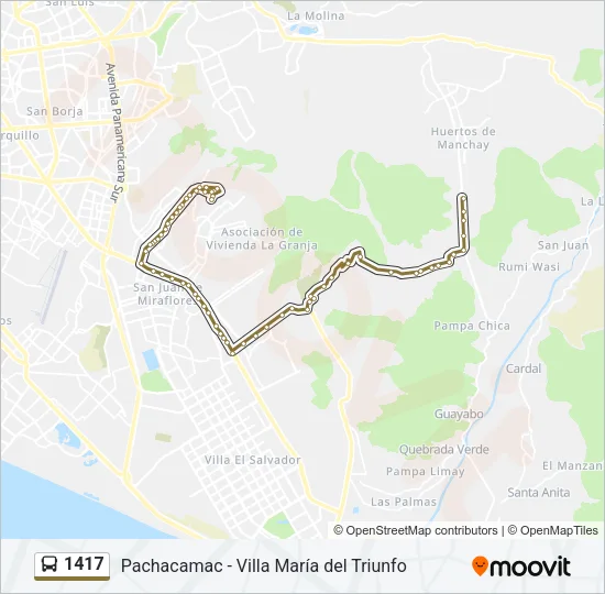 1417 Bus Line Map
