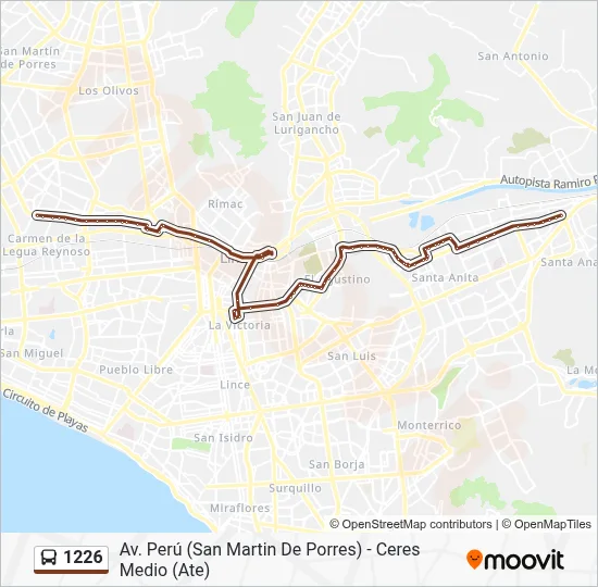 Ruta 1226: horarios, paradas y mapas - Av. Perú (San Martin De Porres ...