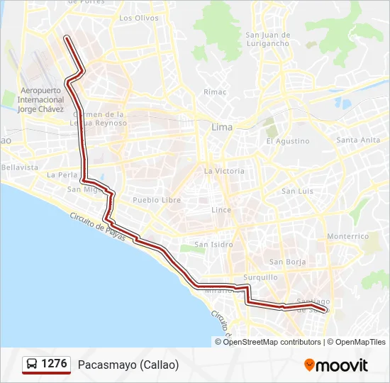 1276 Bus Line Map