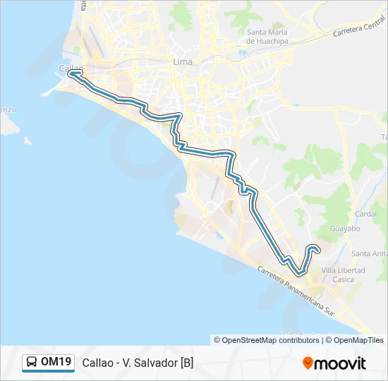 OM19 Route: Schedules, Stops & Maps - Chepen (Villa El Salvador) (Updated)
