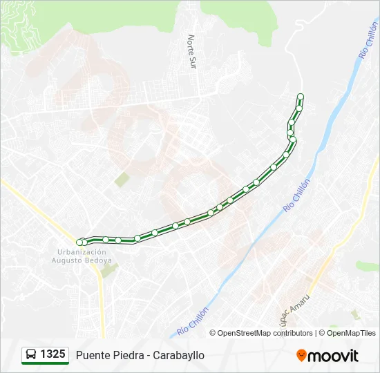 1325 Bus Line Map