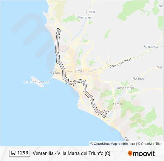 1293 Route: Schedules, Stops & Maps - Mi Perú (Ventanilla) - José ...