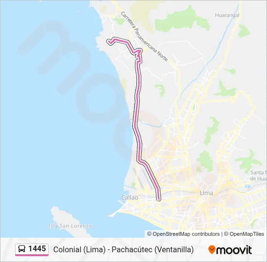 1445 Bus Line Map