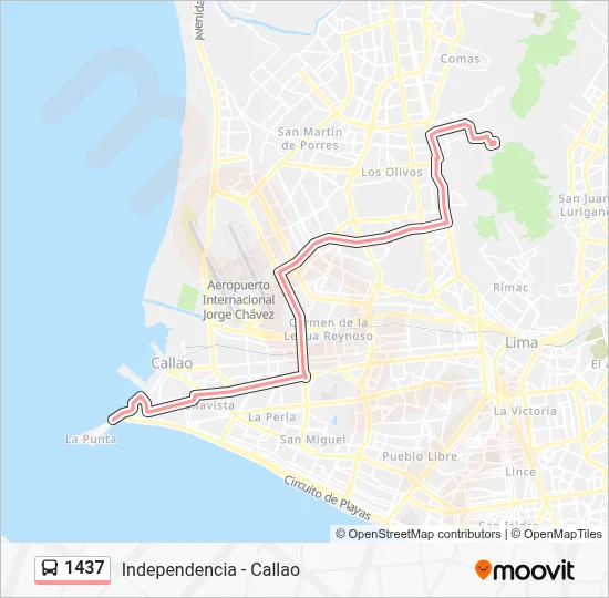 1437 Bus Line Map