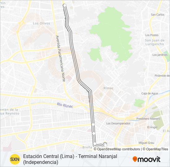 SXN bus Line Map