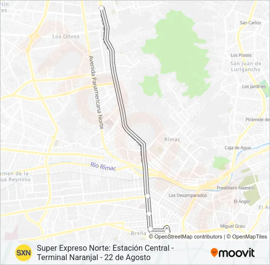 SXN Bus Line Map
