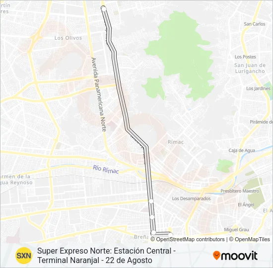 SXN Bus Line Map