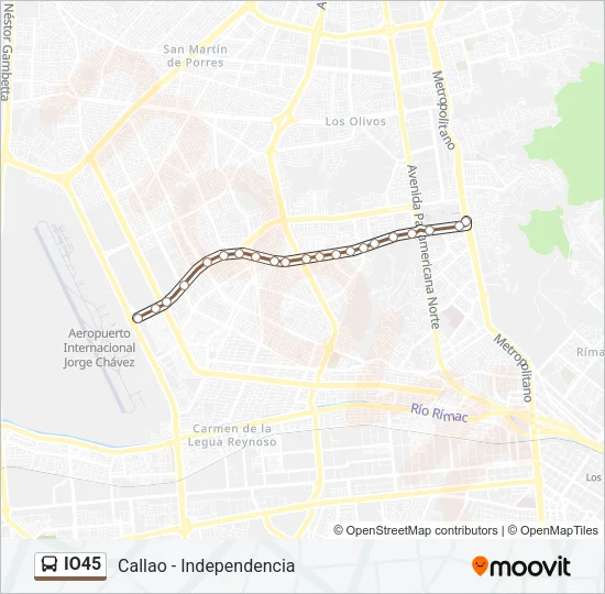 IO45 Bus Line Map