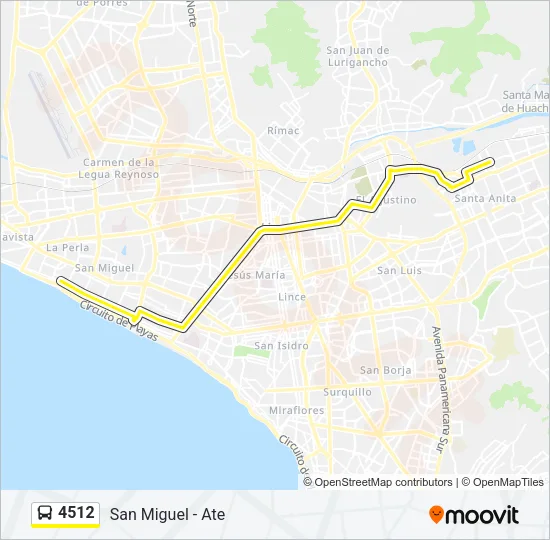 4512 Bus Line Map