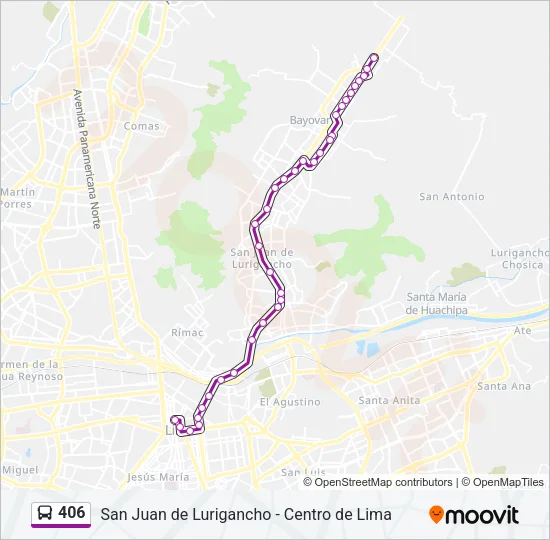 406 Bus Line Map