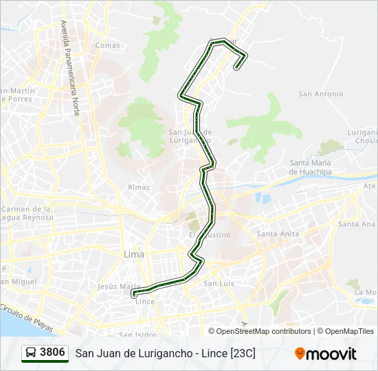 3806 Bus Line Map