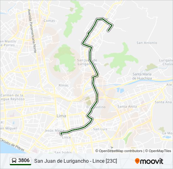 3806 bus Line Map