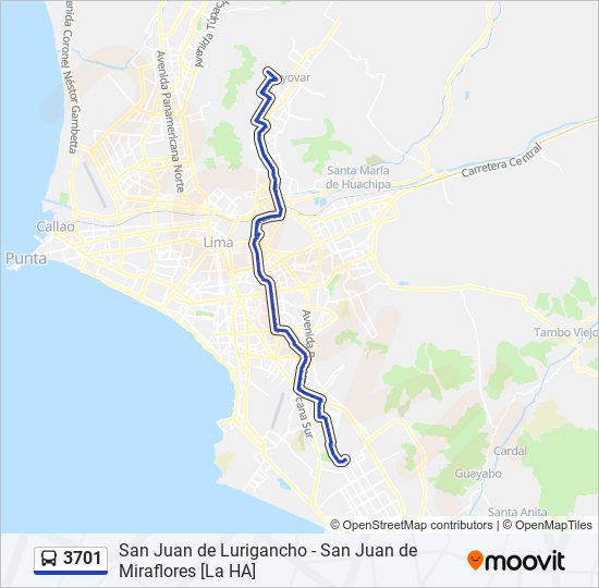 3701 bus Line Map