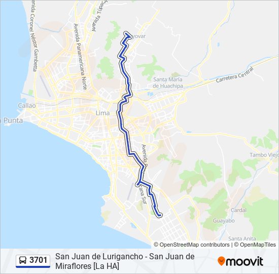 3701 bus Line Map