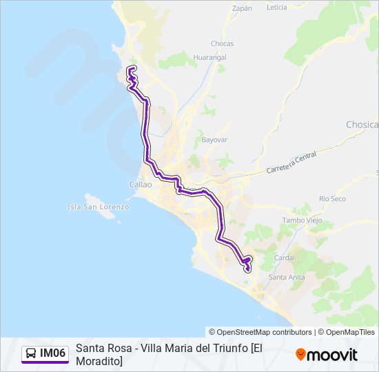 Mapa de IM06 de autobús