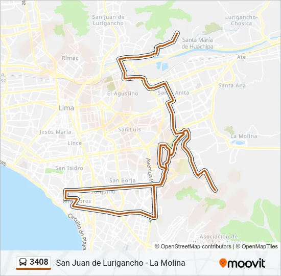 3408 Bus Line Map