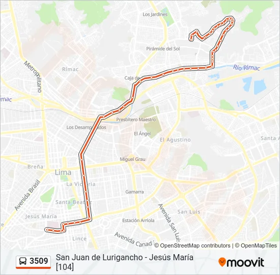 3509 Bus Line Map