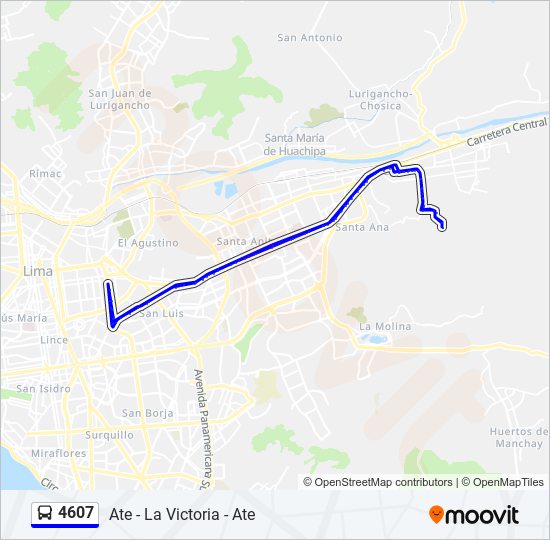 Mapa de 4607 de autobús