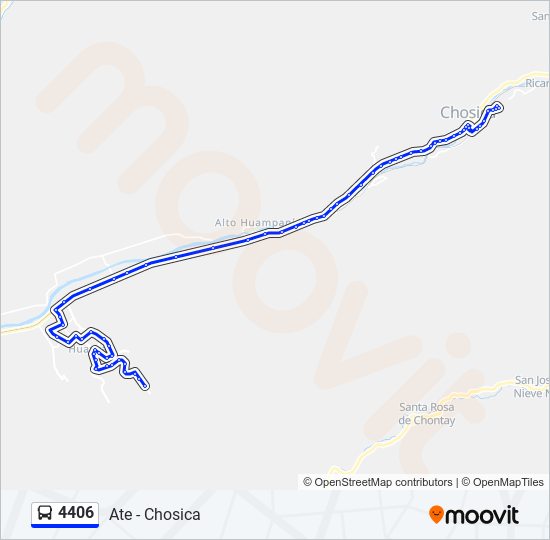 Mapa de 4406 de autobús